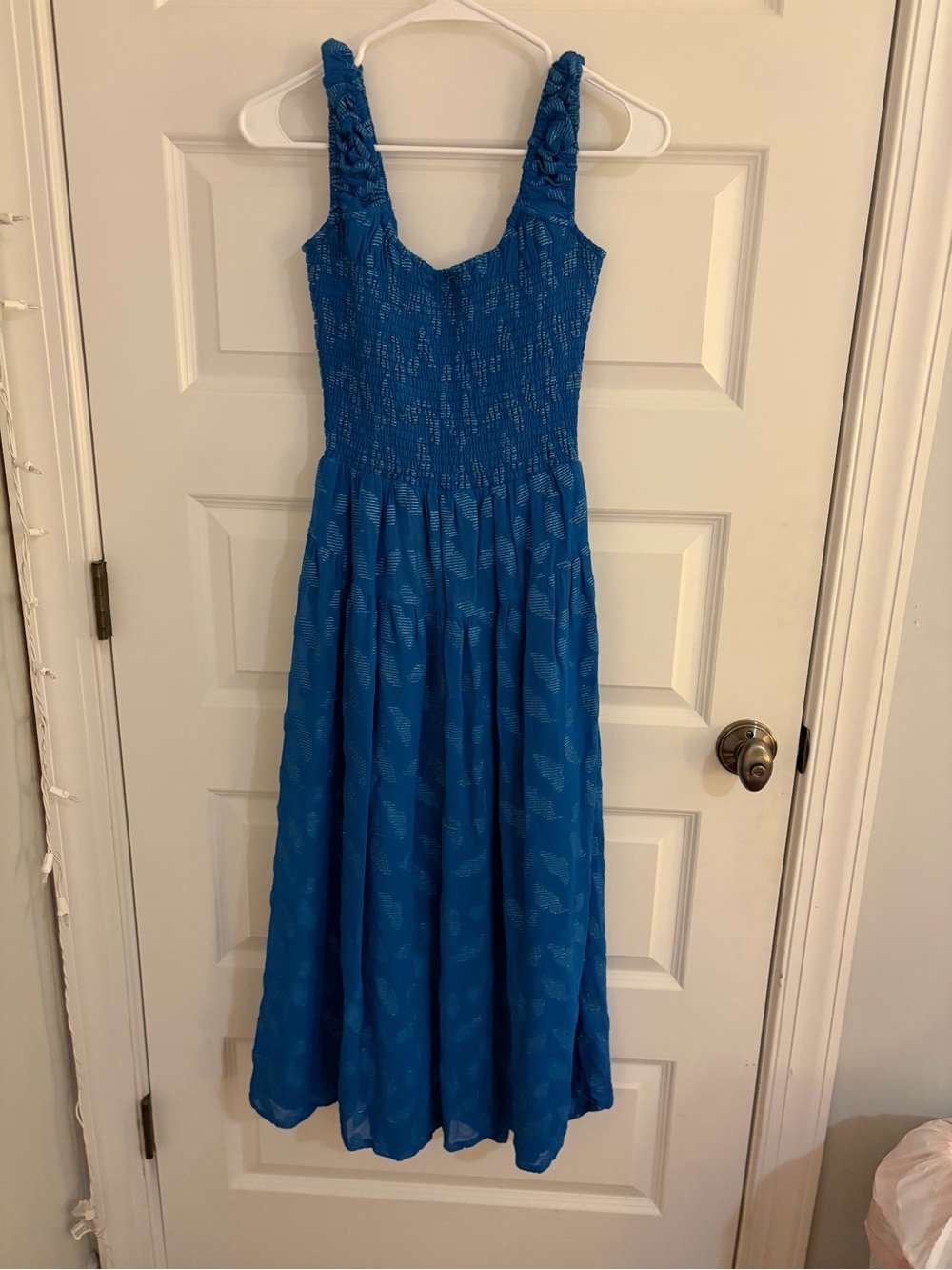 Karina Grimaldi Royal Blue Smocked Top
